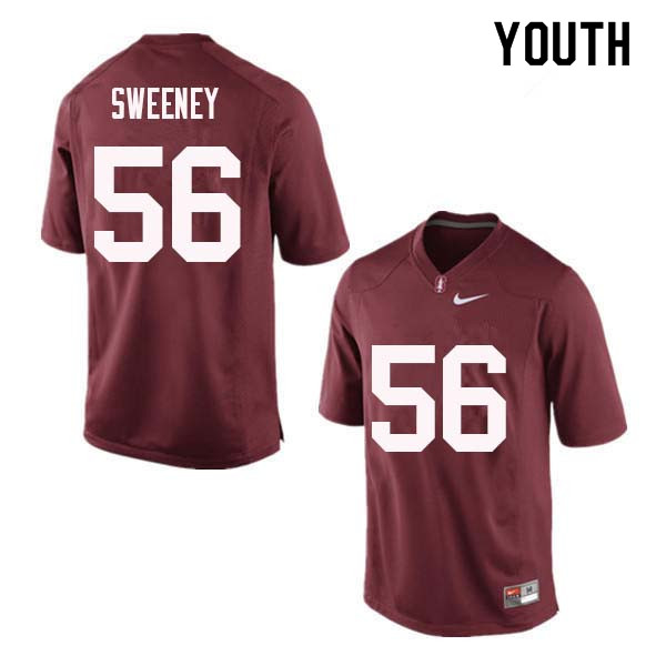 Youth Stanford Cardinal #56 Will Sweeney College Football Jerseys Sale-Red